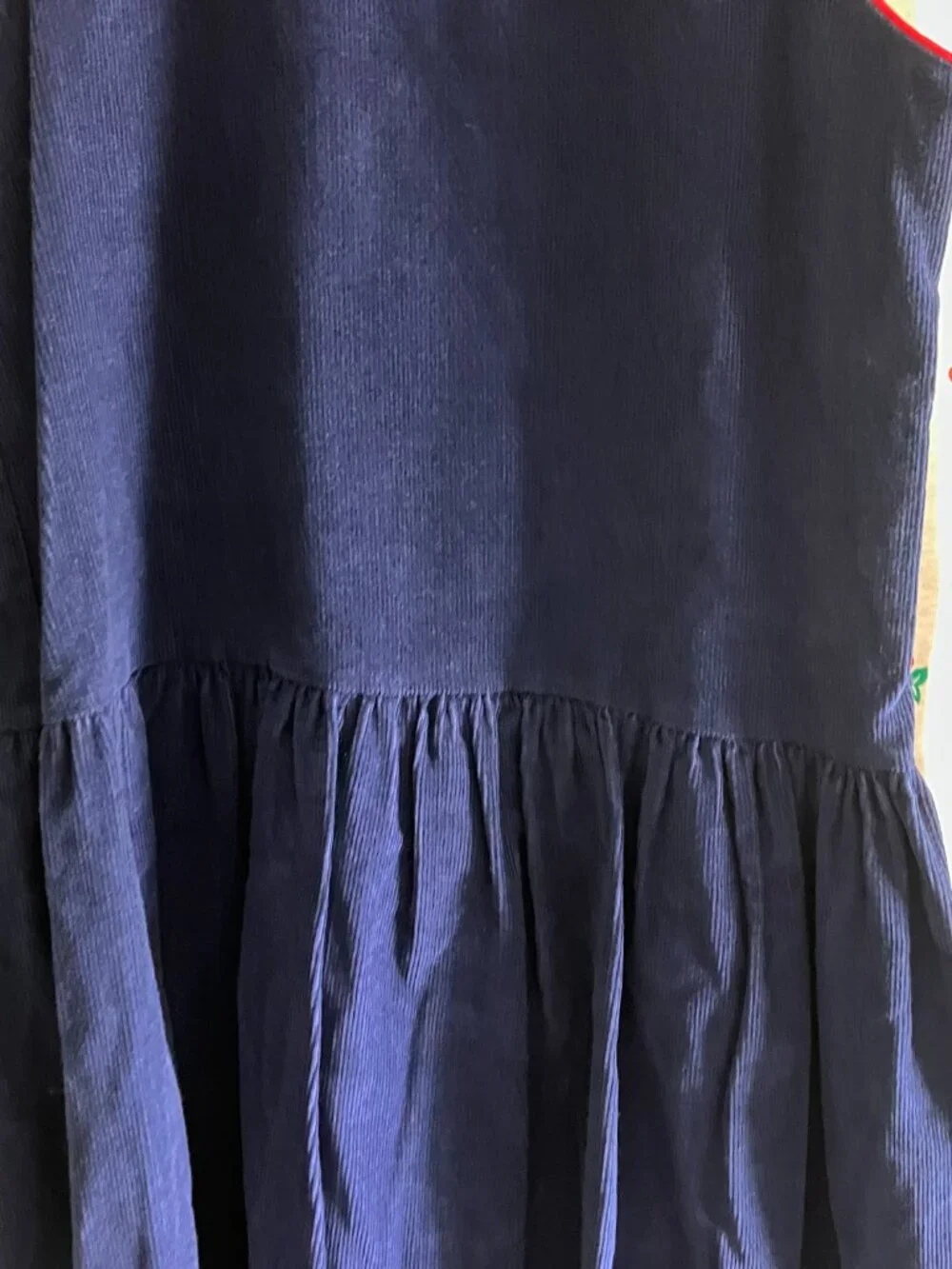 Hartstrings Girls Jumper Dress & Shirt Size 10 Corduroy and Cherries Made in USA